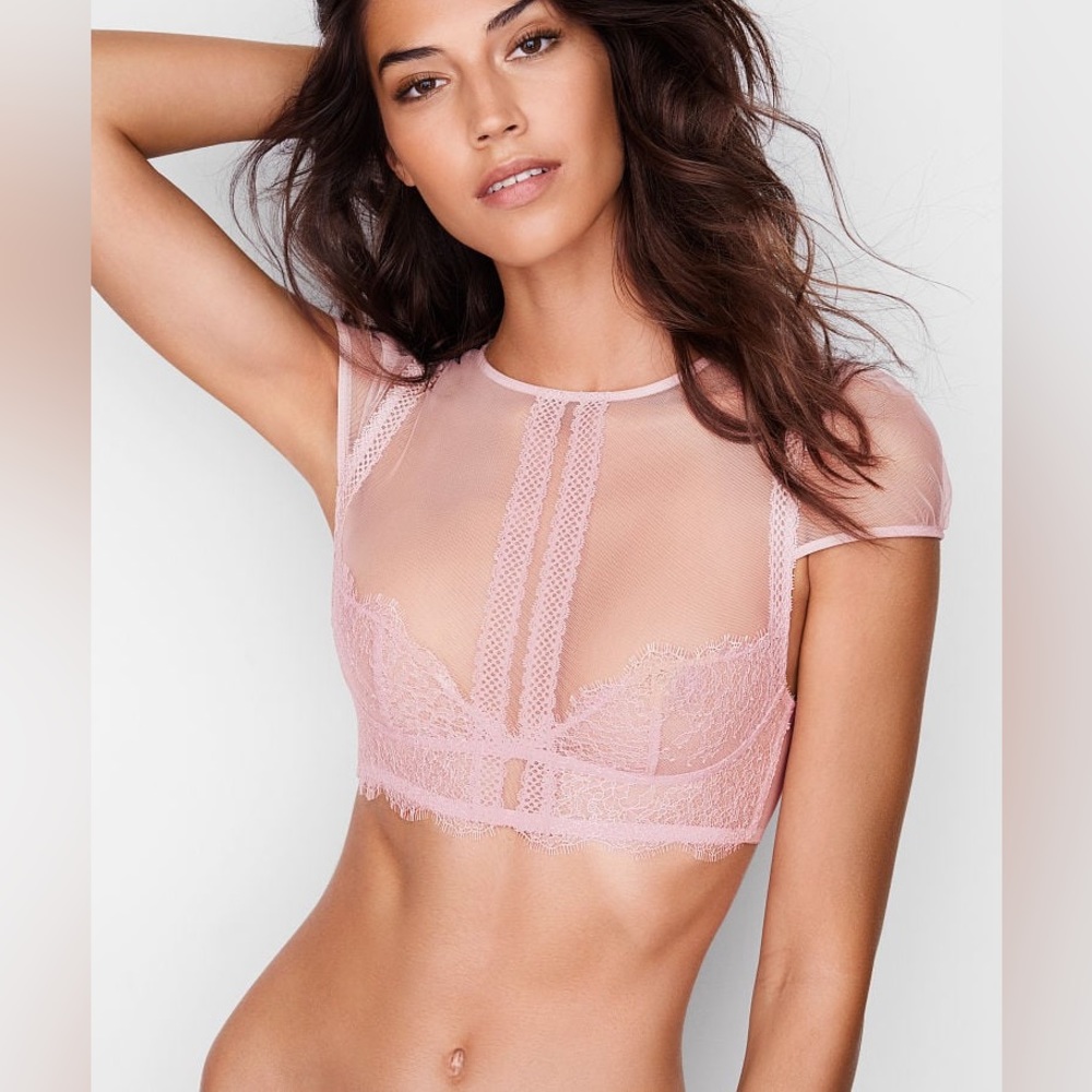 VICTORIA’S SECRET Lace Mesh Lingerie Crop top